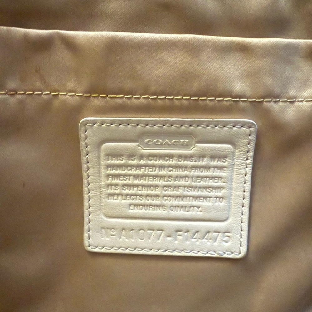 Coach Blue and Cream Women's Bag - Picture 6 of 7